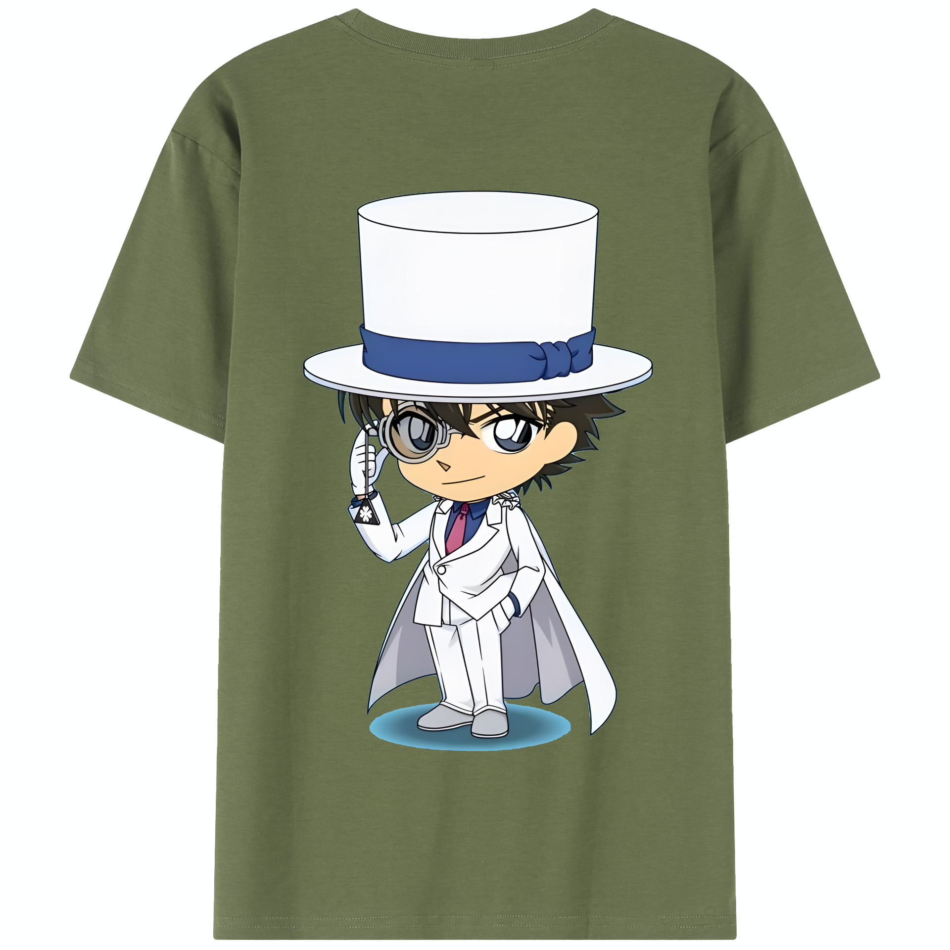 （画像用） 名探偵コナン くろば かいと Detective Conan Kuroba Kaito 綿100％半袖Tシャツ（背面プリント）